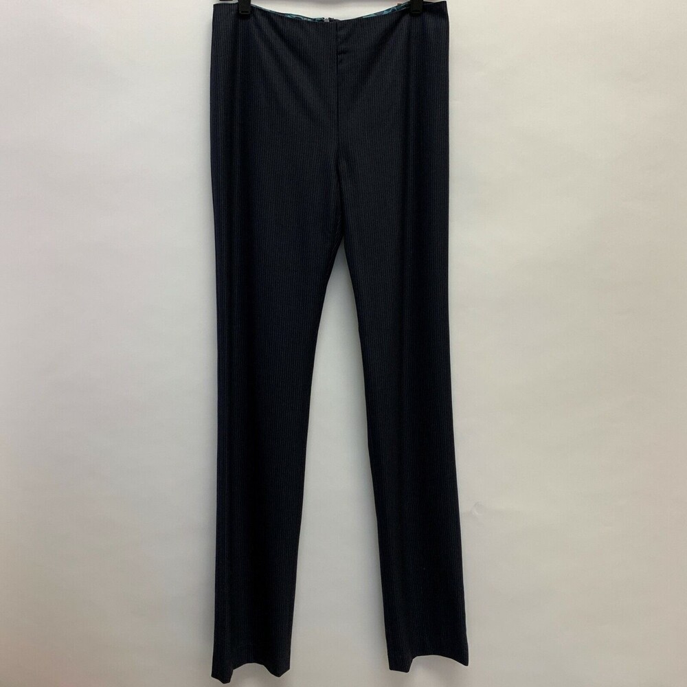 Samantha Treacy Women's Pants Size 2 Navy Blue Pin Stripes Skinny $297 NWT